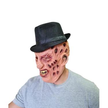 Imagem de Fantasia Máscara a hora do Pesadelo Fred Krueger + chapeu - Lynx Produ