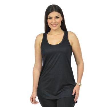 Imagem de Regata Nova Mullet Longa J Fenomenal (sem elasticidade), Preto, P