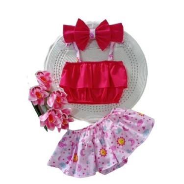 Imagem de Conjunto Bunda Rica Cropped Ciganinha - STAR GOLD, Rosa