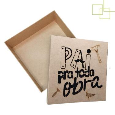 Imagem de Caixa 30x30x10 Pai Pra Toda Obra em MDF Embalagem Presente Grande Dia 