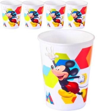 Imagem de Kit 5 Copo Mickey 320ml Festa Infantil Aniversario Tematica - Plasutil