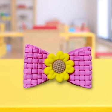 Imagem de Laço Infantil ou Pet Emborrachado Girassol, Rosa