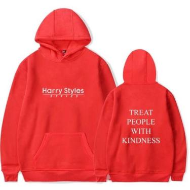 Imagem de Blusa Moletom Harry Styles Treat People Witch Kindness - SEMPRENALUTA 