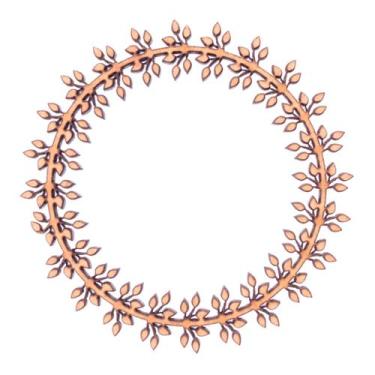 Imagem de Aplique Em MDF Guirlanda Floral Grande 2 Peças - Metallica Acessórios