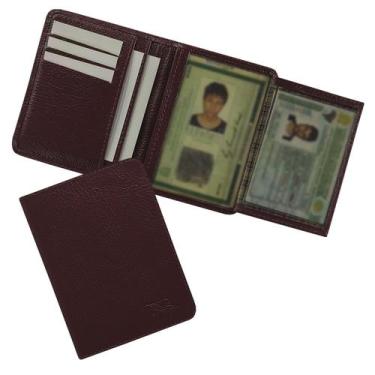 Imagem de Carteira Compacta Couro RFID Blocking 20-R Raffai Couros, Marsala