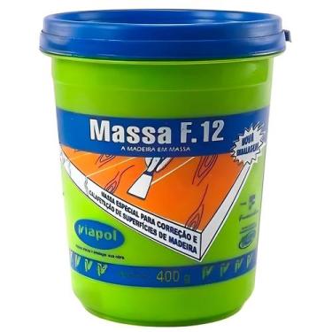 Imagem de Massa F12 P/ Calafetar Correção Madeira 400g Viapol Cores, Imbuia