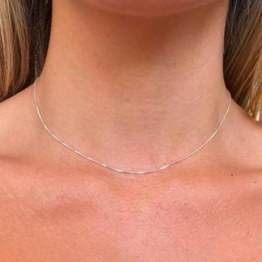 Imagem de Corrente veneziana v15 40cm Prata 925 legítima - Morganitte Jóias