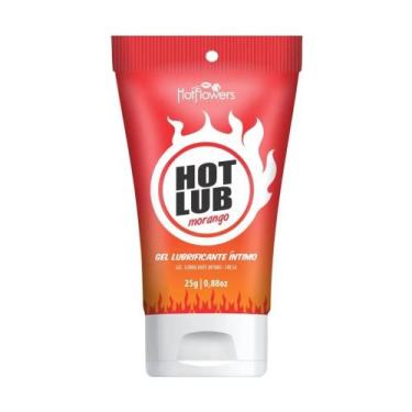 Imagem de Hot Lub Gel Deslizante Beijável Morango 25g Hot Flowers