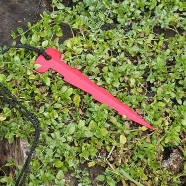 Imagem de kit 4 Estaca Speck Tarp T -Reforçado -Barraca -Aço -Vermelho - Maxx Di