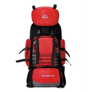 Imagem de Mochila Mochilão Acampamento Mochila Pesca Trilha Viagem Camping 90L R