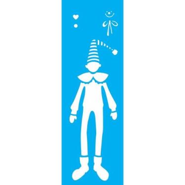 Imagem de Stencil Opa 10 x 30 cm - Infantil Palhaço - 2230 - Opa Criando Arte