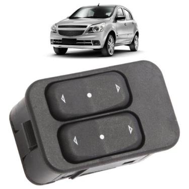 Imagem de Botão Interruptor Duplo Vidro Elétrico Dianteiro Agile 2010 A 2014 Com