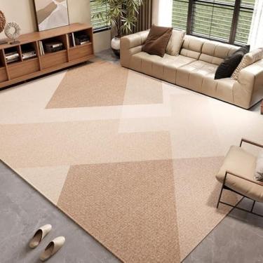 Imagem de Abstrato Listrado Tapete Arte Floral Decorativo Tapete Bege Grande Tamanho Sala de Estar Tapetes Confortáveis Fácil de Limpar Quarto Tapetes, YHT027,3,C,300x400CM