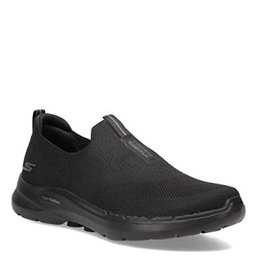 Imagem de Skechers Gowalk 6 – Tênis de caminhada masculino com ajuste elástico, sem cadarço e desempenho atlético, Preto, 9.5 X-Wide