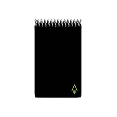 Imagem de Rocketbook Caderno inteligente reutilizável – Caderno ecológico com grade pontilhada com 1 caneta Pilot Frixion e 1 pano de microfibra incluído – Capa Infinity Black, tamanho mini (8,9 cm x 14 cm) (pacote com 48)