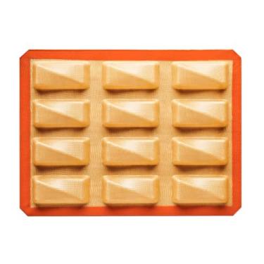 Imagem de Silpat O molde antiaderente original de 12 mini tortas feito à mão na França desde 1965 - confiável por chefs de classe mundial - Tecnologia Silpat segura para alimentos certificada (embalagem de