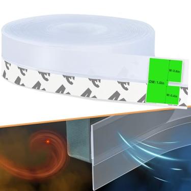 Imagem de Tira de vedação de silicone atualizada 2021, tira de vedação inferior da porta para decapagem de clima - vedação de silicone para portas de chuveiro e vidro para portas e janelas anti,25 mm (25 mm)