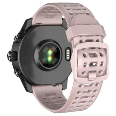 Imagem de MYSNBKN Pulseira de relógio compatível com Coros Pace 2, pulseira esportiva de silicone de liberação rápida de 20 mm, respirável, feminina e masculina, para COROS APEX 2/APEX de 42 mm
