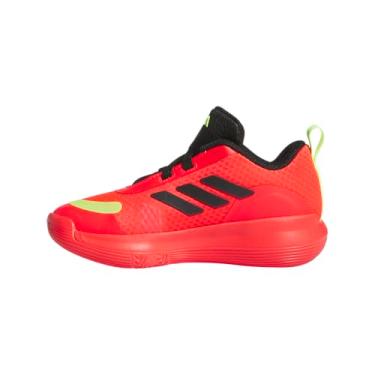 Imagem de adidas Tênis infantil unissex de basquete Legends, Vermelho lúcido, preto/limão lúcido, 6.5 Big Kid