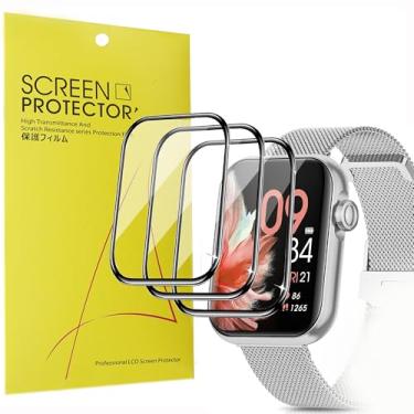 Imagem de Lamshaw Protetor de tela compatível com relógios inteligentes DEKELIFE, [3 unidades] Película protetora de tela macia PET de cobertura total 3D compatível com relógios inteligentes DEKELIFE G39 PRO de