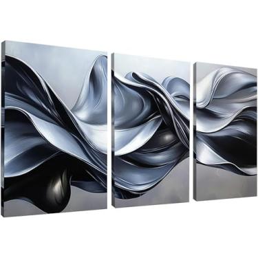 Imagem de Kit 3 Quadros Decorativos Canvas, Abstrato, 50x70cm, Arte Para Quarto, Sala, Corredor