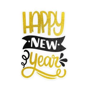 Imagem de Enfeite Painel Happy New Year Glitter Feliz Ano Novo - 01 un - piffer
