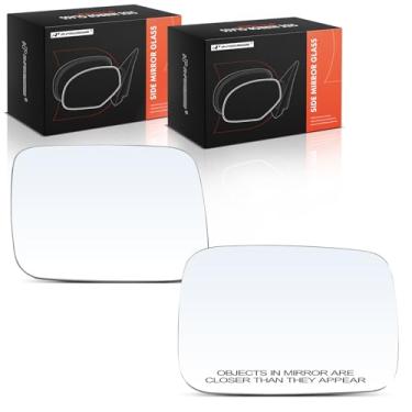Imagem de A-Premium Vidro espelhado não aquecido do lado do motorista e do passageiro de 2 peças com placa de suporte compatível com Jeep BU Series Renegade 2015 2016 2017 2018 - Espelho retrovisor lateral