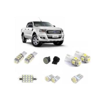 Imagem de Kit Lâmpadas Led Ford Ranger Lanterna Farolete Teto Placa Ré