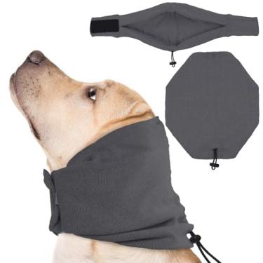 Imagem de QBLEEV Protetores de ouvido para cães, protetores de ouvido com cancelamento de ruído de cachorro, capas de orelha de cachorro para banho, tempestades, fogos de artifício, envoltório de cabeça para