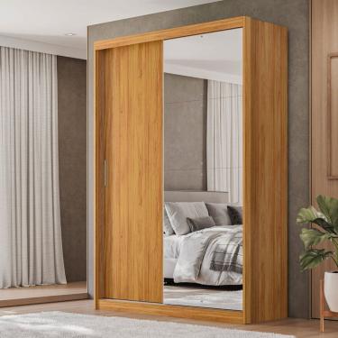 Imagem de Guarda-Roupa 2 Portas Correr 4 Gavetas London Cinamon/Off-White