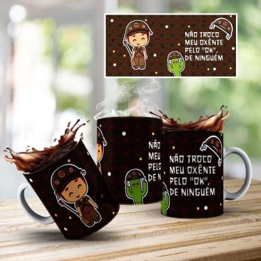 Imagem de Caneca De Porcelana 325ml Decorada Nordestinos Ok