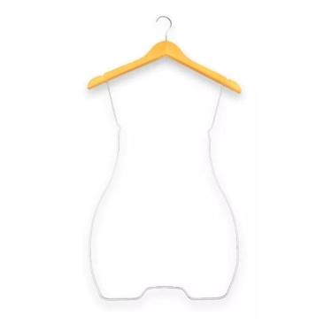 Imagem de Cabide Metal Colant Com Madeira Rose Adulto