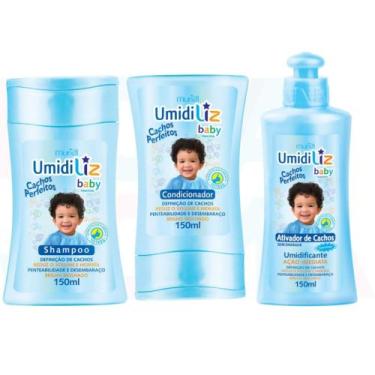 Imagem de Kit Banho Muriel Umidiliz Baby Cabelos Cacheados 3un Menino
