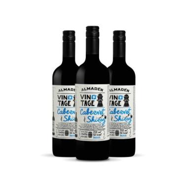 Imagem de Vinho Almadén Vintage Meio Seco Cabernet Shiraz 750ml - Kit 3 Garrafas