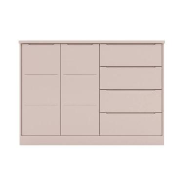 Imagem de Cômoda Infantil 2 Portas 4 Gavetas Lua P04 Rose - Mpozenato