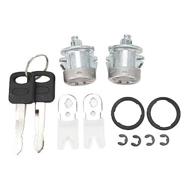 Imagem de Cilindro de fechadura de porta Grcfumo, conjunto de cilindro de fechadura de porta com 2 chaves, substituição de fechaduras de motorista e passageiro 703362 para excursão 2000-2005