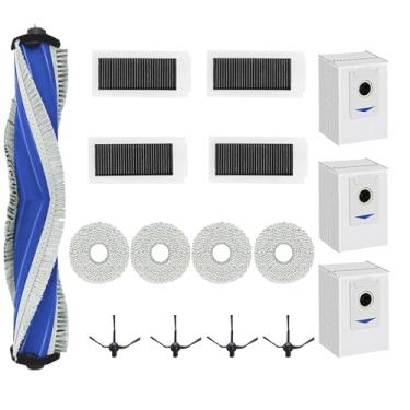 Imagem de MANYHYAM Peças de reposição compatíveis com Ecovacs Deebot X5 Pro Deebot X5 Omni Robot Kit de acessórios de aspirador de pó principal filtro de escova lateral almofadas de esfregão