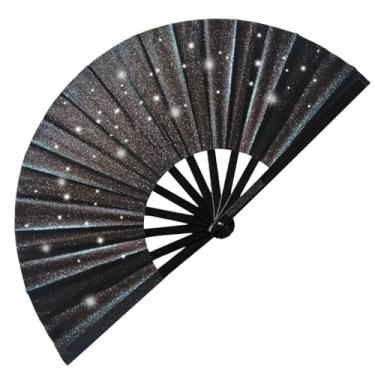 Imagem de Ventilador de botas no chão, ventilador de mão dobrável grande com glitter, ventilador de dança para decoração de casa, EDM, apresentação, dança, casamento, festival de música, clube, festa e presente