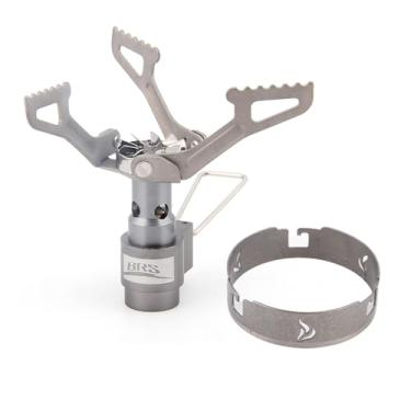 Imagem de BRS Fogão 3000T com anel de para-brisas de titânio para para-brisas com caixa de armazenamento para acampamento ao ar livre e mochila