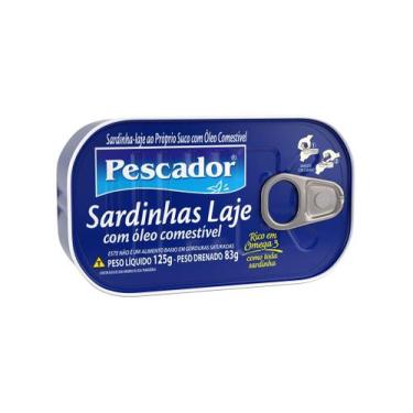 Imagem de SARDINHA LAJE PESCADOR EM ÓLEO 125G com 3 unidades  - atum