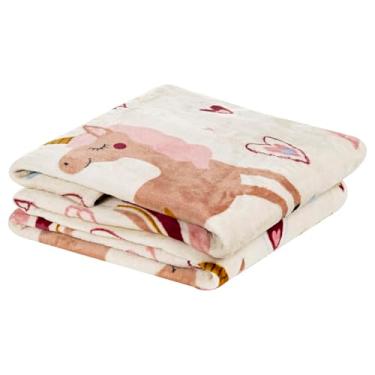 Imagem de Manta Coberta Bouti Kids 2,20m x 1,50m Infantil Menino e Menina Quentinha Confortável Estampada Cobertor (Unicórnio)