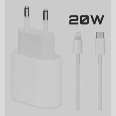 Imagem de Carregador Completo Usb-C 20W Turbo Compatível Iphone-11-12-13-14 - Ad