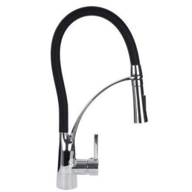 Imagem de Torneira Cozinha Gourmet Monocomando Flexível Preta Premium - oem, pra