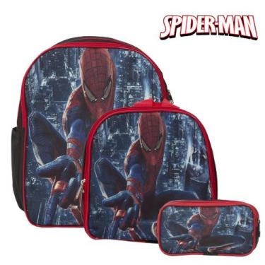 Imagem de Mochila Infantil Masculina Homem Aranha Costas Com Lancheira - TOYS 2U