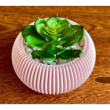 Imagem de Vaso Decorativo Cachepô suculentas  Plástico  Flores artificiais - Gen