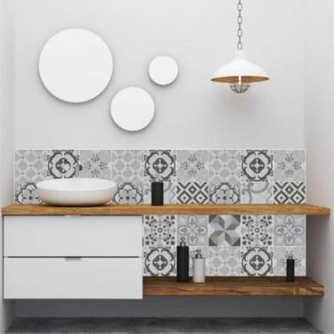 Imagem de Papel de Parede Azulejo Hidráulico estilo Cimento 270 - Inove Papéis d