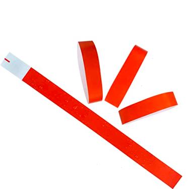 Imagem de Pulseiras de papel para eventos, pulseiras de festa para eventos, pulseiras de eventos à prova d'água para festas, shows, esportes, feiras, viagens, bilhar (cor vermelha)