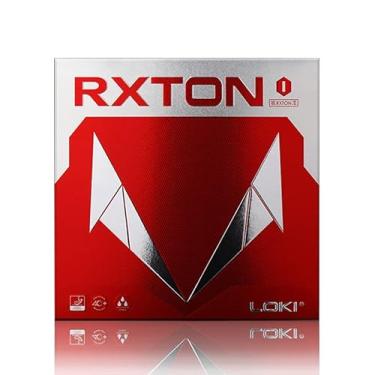 Imagem de Loki RXTON 1 Lençol de borracha para tênis de mesa, 2,1 mm profissional aprovado pela ITTF com raquete de pingue-pongue, esponja dura para ataque rápido (vermelho)