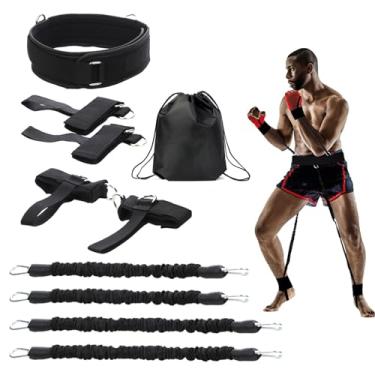 Imagem de OYINDIZ Bandas de resistência ao boxe, força das pernas e agilidade, treinador de velocidade, exercício físico de corpo inteiro, Power Punch Pro para MMA, Karatê, combate, vôlei, basquete, futebol,