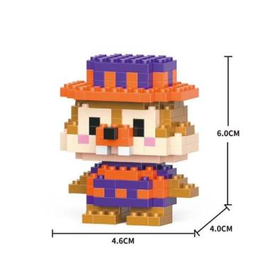 Imagem de Brinquedo Blocos de Montar Infantil Brinquedo Educativo Animais De Bri